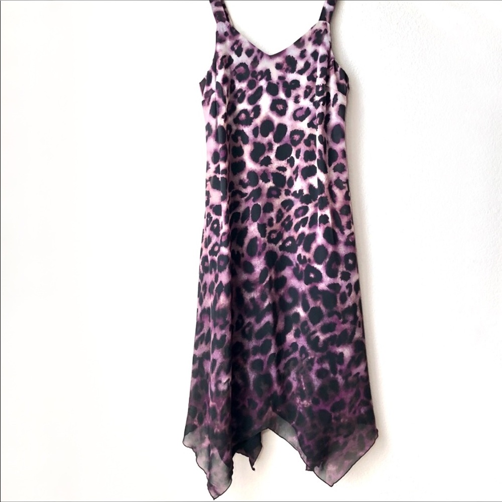 SOMA Purple Animal Print Gown